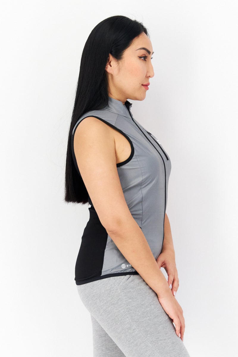 Adidas Women Sportswear Fit Sleeveless Training Vest, Grey - Image 4